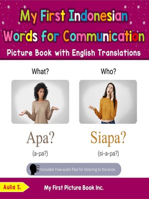 cover image of My First Indonesian Words for Communication Picture Book with English Translations